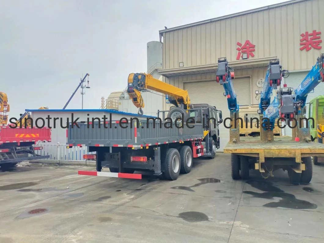 New/Used Sinotruck Cargo Truck with Crane 6X4 10 Wheels, Cargo/Dump/Heavy Truck, Crane Truck 10ton with Good Price, China Truck