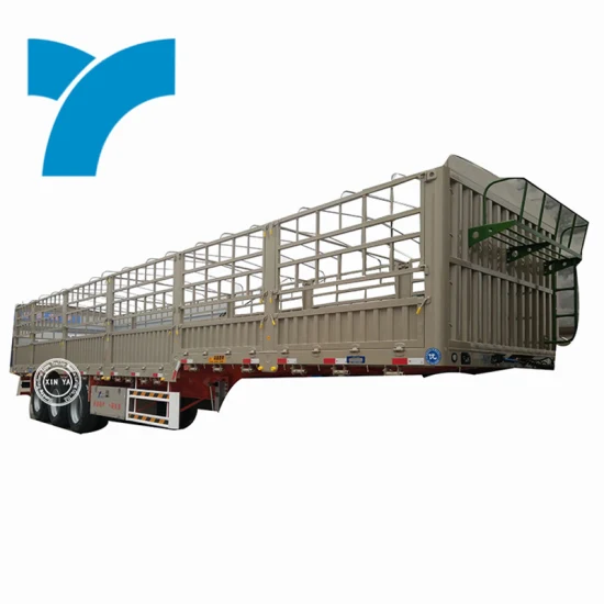 3 essieux 50 tonnes paroi latérale détachable camion conteneur de transport à plat semi-remorque