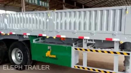 Fabricant de remorques Semi-remorque de camion de transport de marchandises à côté rabattable