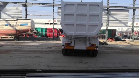 3 essieux 4 essieux 80 tonnes de benne basculante hydraulique à benne basculante semi-remorque de camion pour le Nigeria