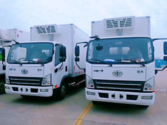 Le camion léger de congélateur des ventes 4x2 FAW 3~5 tonnes LHD RHD a réfrigéré le camion frigorifique de réfrigérateur